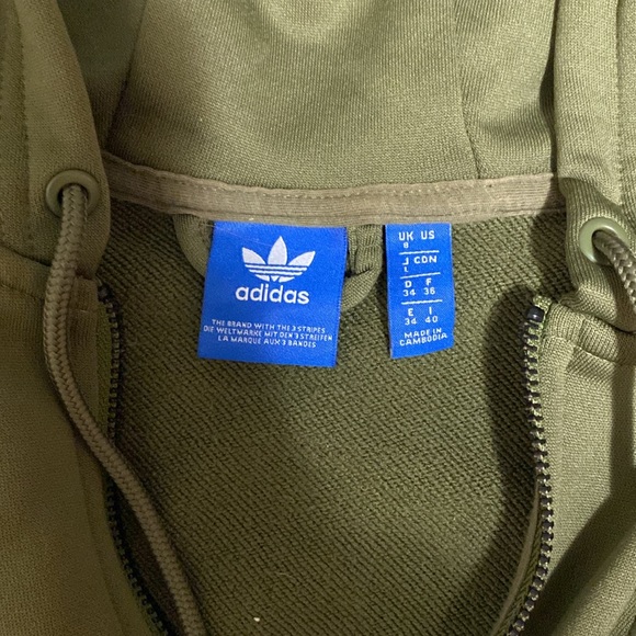 Khaki Adidas Hooded Sweater 💚 - Picture 2 of 3